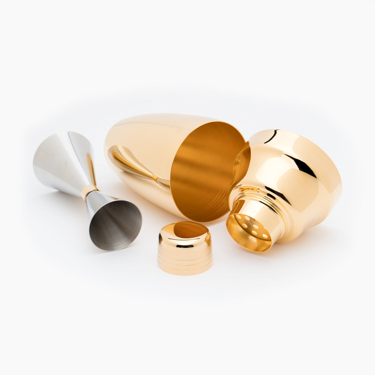 Mr. Slim Jigger and Yukiwa Gold Cobbler Shaker