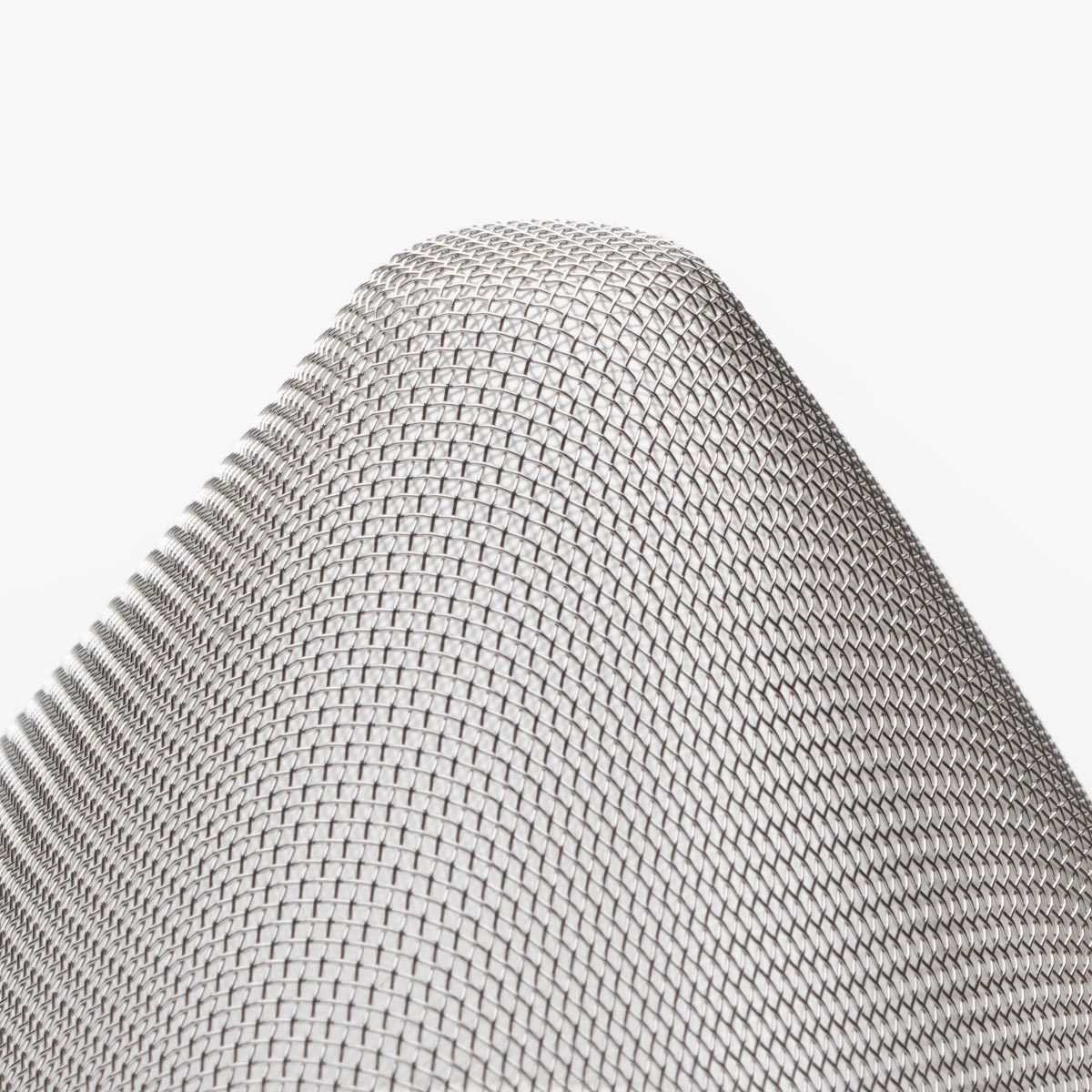 Tatiana East fine mesh strainer in silver closeup