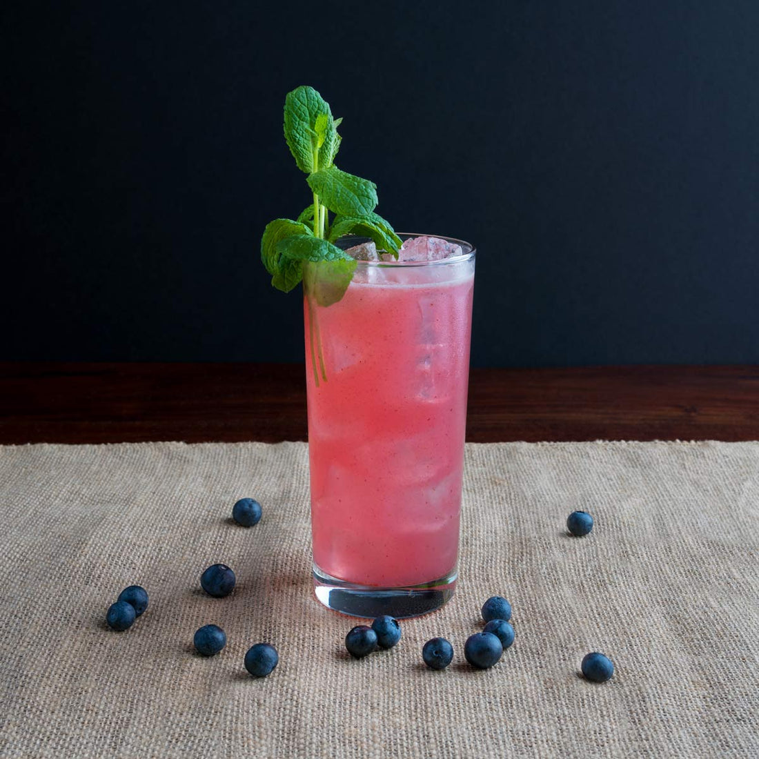 A Lightly Spicy Blueberry Cocktail
